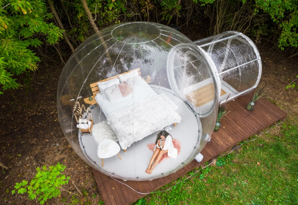 outdoor bubble tent for winter